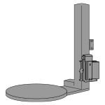 Icono de enfardadora envolvedora de plataforma giratoria semiautomática